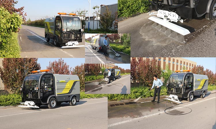 電動(dòng)四輪高壓清洗車北京環(huán)衛(wèi)交車現(xiàn)場(chǎng)