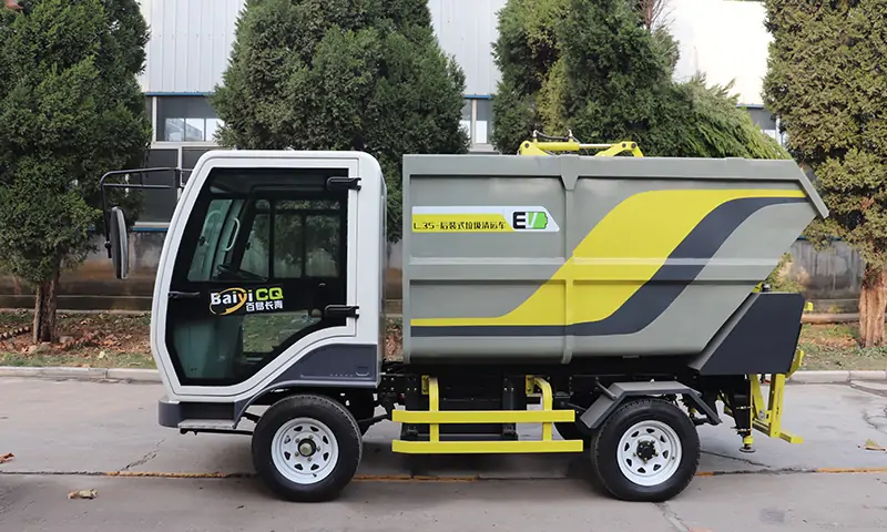 純電動(dòng)后裝式垃圾轉(zhuǎn)運(yùn)車-解決物業(yè)小區(qū)垃圾轉(zhuǎn)運(yùn)、清理問題