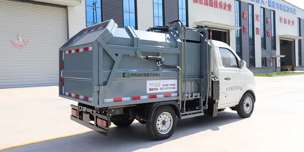 新能源側裝垃圾車，新能源垃圾車，小型垃圾車，純電動垃圾車，環(huán)衛(wèi)垃圾車，垃圾車